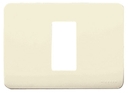 Рамка американского стандарта на 3 модуля, серия Stylo, цвет слоновая кость