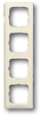 Рамка 4-постовая, серия Busch-Duro 2000 SI, цвет слоновая кость