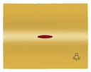 Клавиша для 1-клавишных выключателей/переключателей/кнопок с символом "СВЕТ" и линзой подсветки, серия OLAS, цвет золото