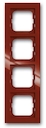 Рамка 4-постовая, серия axcent, цвет foyer-red