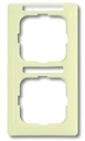 Рамка 2-постовая, вертикальная, с полем для надписи, серия Busch-Duro 2000 SI linear, цвет слоновая кость