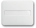 Клавиша с полем для надписи, со световодом, для выключателей/переключателей/кнопок, серия alpha nea, цвет белый глянцевый