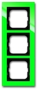 Рамка 3-постовая, серия axcent, цвет зелёный