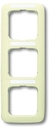 Рамка 3-постовая, вертикальная, с полем для надписи, серия Busch-Duro 2000 SI, цвет слоновая кость