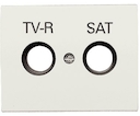 Накладка для TV-R-SAT розетки, серия OLAS, цвет белый жасмин