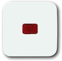 Клавиша для механизма 1-клавишного выключателя/переключателя/кнопки с красной линзой, серия Reflex SI, цвет альпийский белый