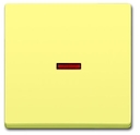 Клавиша для механизма 1-клавишного выключателя/переключателя/кнопки с красной линзой, серия solo/future, цвет sahara/жёлтый