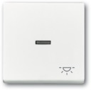 Клавиша для механизма 1-клавишного выключателя/переключателя/кнопки, с прозрачной линзой и символом "СВЕТ", серия solo/future, цвет davos/альпийский белый