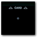 Плата центральная (накладка) для механизма карточного выключателя 2025 U, серия impuls, цвет чёрный бриллиант
