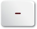 Клавиша для механизма 1-клавишного выключателя/переключателя/кнопки с красной линзой, серия alpha nea, цвет белый глянцевый