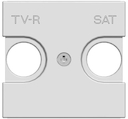 Накладка для TV-R-SAT розетки, 2-модульная, серия Zenit, цвет альпийский белый