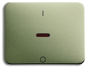 Клавиша для механизма 1-клавишного выключателя/переключателя/кнопки, с красной линзой, с маркировкой "I/O", серия alpha exclusive, палладий