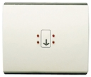 Накладка для механизма карточного выключателя с линзой подсветки и маркировкой, серия OLAS, цвет белый жасмин