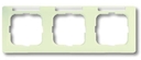 Рамка 3-постовая, горизонтальная, с полем для надписи, серия Busch-Duro 2000 SI linear, цвет слоновая кость