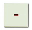 Клавиша для механизма 1-клавишного выключателя/переключателя/кнопки с красной линзой, серия solo/future, цвет chalet-white