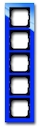 Рамка 5-постовая, серия axcent, цвет синий
