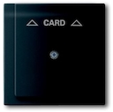 Плата центральная (накладка) для механизма карточного выключателя 2025 U, серия impuls, цвет чёрный бархат
