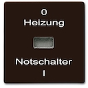 Клавиша для механизма 1-клавишного выключателя/переключателя/кнопки, с красной линзой, с маркировкой "HNS", серия Allwetter 44, цвет коричневый