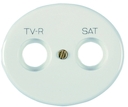 Накладка для TV-R-SAT розетки, серия TACTO, цвет альпийский белый