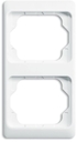 Рамка 2-постовая, вертикальная, серия alpha exclusive, цвет белый глянцевый