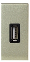 Механизм USB зарядного устройства, 1М, 750 мА, серия Zenit, цвет шампань