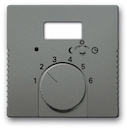 Плата центральная (накладка) для механизма терморегулятора (термостата) 1095 UTA, 1096 UTA, серия solo/future, цвет meteor/серый металлик