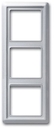 Рамка 3-постовая, серия Allwetter 44, цвет серебристо-алюминиевый