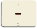 Клавиша для механизма 1-клавишного выключателя/переключателя/кнопки, с красной линзой, с маркировкой "I/O", серия alpha nea, слонова кость