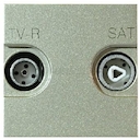 Розетка TV-R-SAT оконечная с накладкой, серия Zenit, цвет шампань