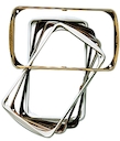 Обрамление декоративное для рамок американского стандарта на 4 модуля, серия Stylo, цвет слоновая кость