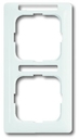Рамка 2-постовая, вертикальная, с полем для надписи, серия Reflex SI linear, цвет альпийский белый