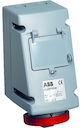 Socket-outlet with RCD, 6h, 30mA, 32A, IP67, 3P+E