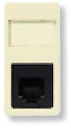 Розетка телекоммуникационная на 8 контактов, 1-модульная, тип RJ45, категория 3, серия Stylo/(Re)stylo, цвет альпийский белый