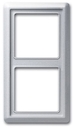 Рамка 2-постовая, серия Allwetter 44, цвет серебристо-алюминиевый