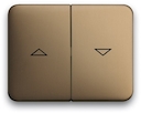 Клавиша для механизма выключателя жалюзи 2000/4 U и 2020/4 US, с маркировкой, серия alpha nea, цвет бронза