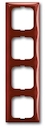 Рамка 4-постовая, серия Basic 55, цвет foyer-red