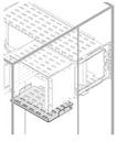 horizontal shelf for cubicle p1 w=400mm