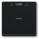Плата центральная (накладка) для механизма карточного выключателя 2025 U, серия solo/future, цвет антрацит/чёрный