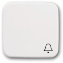 Клавиша для механизма 1-клавишного выключателя/переключателя/кнопки с символом "ЗВОНОК", серия Reflex SI, цвет альпийский белый