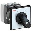 OC25 Cam switch, Ith=25A, Change-Over, 2-contacts, Snap-on door mounting, Black Basic handle