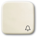 Клавиша для механизма 1-клавишного выключателя/переключателя/кнопки с символом "ЗВОНОК", серия Busch-Duro 2000 SI, цвет слоновая кость