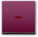 Клавиша для механизма 1-клавишного выключателя/переключателя/кнопки с красной линзой, серия solo/future, цвет toscana/красный