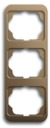 Рамка 3-постовая, вертикальная, серия alpha nea, цвет бронза