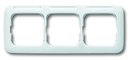 Рамка 3-постовая, горизонтальная, с полем для надписи, серия Reflex SI, цвет альпийский белый