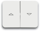 Клавиша для механизма выключателя жалюзи 2000/4 U и 2020/4 US, с маркировкой, серия alpha nea, цвет белый матовый