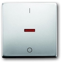 Клавиша для механизма 1-клавишного выключателя/переключателя/кнопки, с красной линзой, с маркировкой "I/O", серия pur/сталь