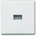 Клавиша для механизма 1-клавишного выключателя/переключателя/кнопки, с красной линзой (IP44), серия Allwetter 44, цвет альпийский белый