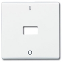Клавиша для механизма 1-клавишного выключателя/переключателя/кнопки, с окном для линзы, с маркировкой "I/O" (IP44), серия Allwetter 44, цвет слоновая кость