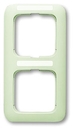 Рамка 2-постовая, вертикальная, с полем для надписи, серия Busch-Duro 2000 SI, цвет слоновая кость