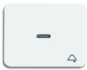 Клавиша для механизма 1-клавишного выключателя/переключателя/кнопки, с прозрачной линзой и символом "ЗВОНОК", серия alpha nea, цвет белый матовый